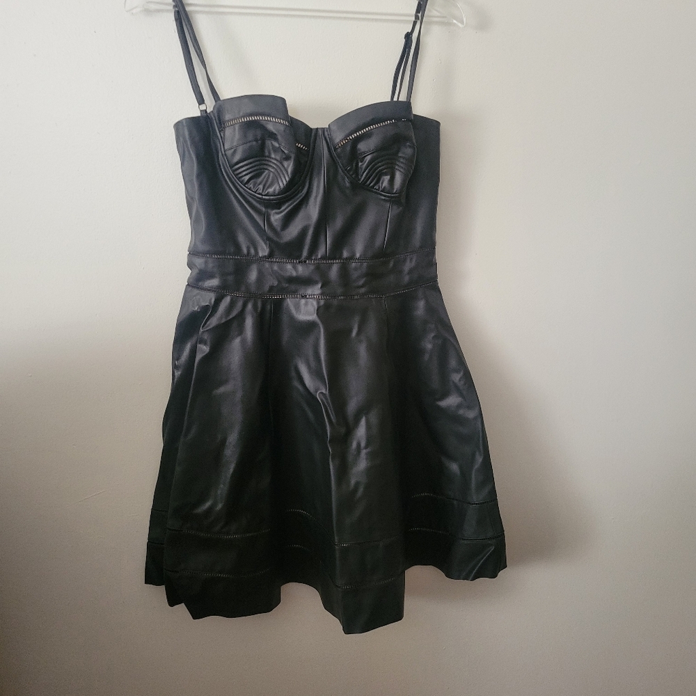 ERA by Kymerah faux leather dress size 10